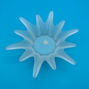Vintage 1990s PartyLite "Splash" Frosted Glass Sunburst Candle Holder